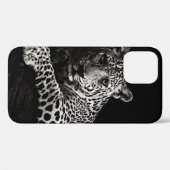 ヒョウのグレイスケール写真 Case-Mate iPhoneケース (裏面 (横))