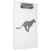 ヒョウのグレーとライトグレーのシルエット クリップボード (右)