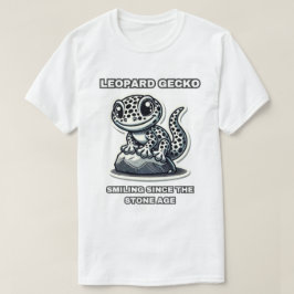 ヒョウのケコが石器時代から微笑む Tシャツ