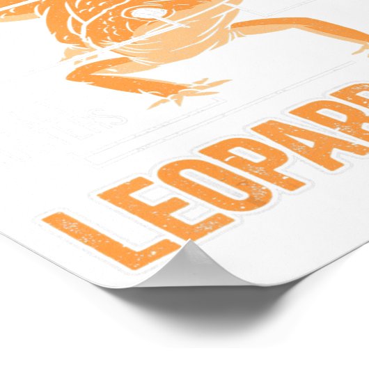 ヒョウのケコ恋人トカゲ動物の動物の解剖学 ポスター (角)