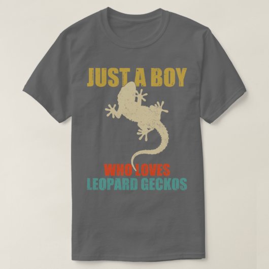 ヒョウのケッコを愛する少年 Tシャツ (デザイン正面)