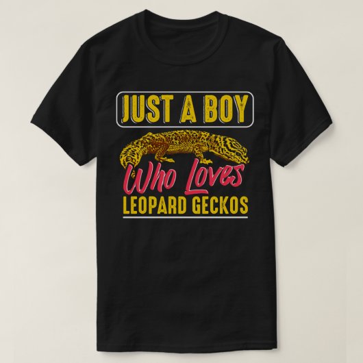 ヒョウのケッコを愛する少年 Tシャツ (デザイン正面)