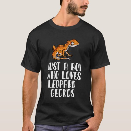 ヒョウのケッコを愛する少年 Tシャツ (正面)