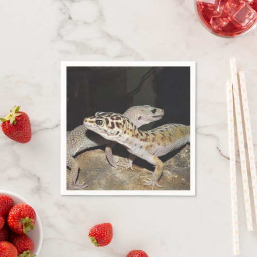 ヒョウのゲッコデザインは全部！ スタンダードカクテルナプキン (インサイチュ)