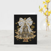 ヒョウのコケットボウ迷彩柄クリスマスツリー狩りG カード (黄色い花)