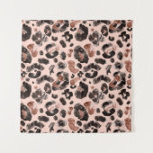 ヒョウのコート、動物の肌のシームレスなパターン。 タペストリー (正面(横))