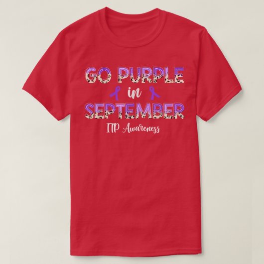 ヒョウのゴーパープル9月Itp認識度782 Tシャツ (デザイン正面)