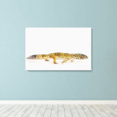 ヒョウのサイドビューgecko lizard キャンバスプリント (インサイチュ (ウッドフロア))
