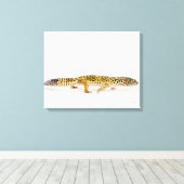 ヒョウのサイドビューgecko lizard キャンバスプリント (インサイチュ (ウッドフロア))