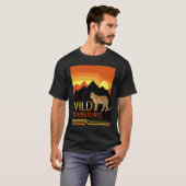 ヒョウのサファリサバンナアフリカの野生のネコの冒険 Tシャツ (正面フル)
