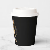 ヒョウのサファリブラック紙カップ 紙コップ (左)