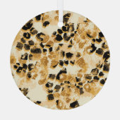 ヒョウのシック:ヴィンテージパターンエレガンス。 ガラスオーナメント (裏面)