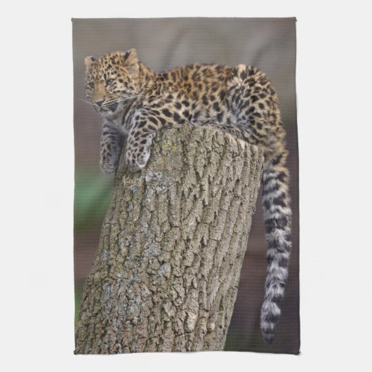 ヒョウのシッポ キッチン タオル (縦)