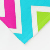 ヒョウのシマウマのシェブロンの誕生日 フリースブランケット (角)