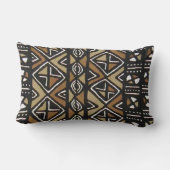 ヒョウのシルエットとマッドクロス ランバークッション (裏面)