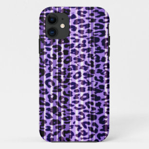ヒョウのシームレスな紫色の動物の肌のテクスチャ iPhone 11 ケース