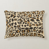 ヒョウのジャガーアニマルプリント模様 アクセントクッション (正面)
