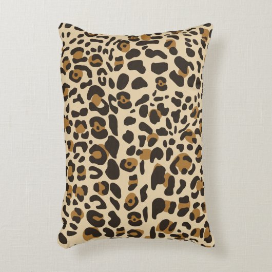 ヒョウのジャガーアニマルプリント模様 アクセントクッション (正面(垂直))