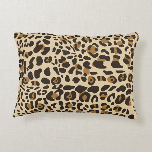 ヒョウのジャガーアニマルプリント模様 アクセントクッション (裏面)