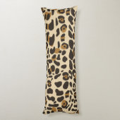 ヒョウのジャガーアニマルプリント模様 ボディピロー (裏面 (縦))