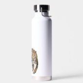 ヒョウのジャングル猫色彩の鮮やかが緑色 ウォーターボトル (左面)