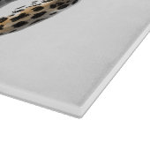 ヒョウのジャングル猫色彩の鮮やかが緑色 カッティングボード (角)