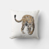 ヒョウのジャングル猫色彩の鮮やかが緑色 クッション (正面)