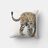 ヒョウのジャングル猫色彩の鮮やかが緑色 クッション (正面)