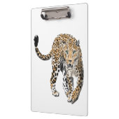 ヒョウのジャングル猫色彩の鮮やかが緑色 クリップボード (左)