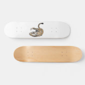 ヒョウのジャングル猫色彩の鮮やかが緑色 スケートボード (横)