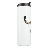 ヒョウのジャングル猫色彩の鮮やかが緑色 タンブラー (回転左)