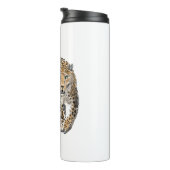 ヒョウのジャングル猫色彩の鮮やかが緑色 タンブラー (回転右)