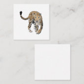 ヒョウのジャングル猫色彩の鮮やかが緑色 ノートカード (正面/裏面)