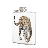 ヒョウのジャングル猫色彩の鮮やかが緑色 フラスク (左)
