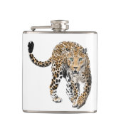 ヒョウのジャングル猫色彩の鮮やかが緑色 フラスク (正面)