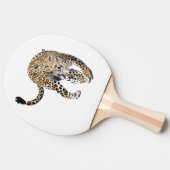ヒョウのジャングル猫色彩の鮮やかが緑色 卓球ラケット (横)