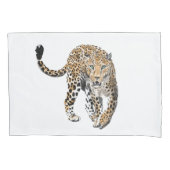 ヒョウのジャングル猫色彩の鮮やかが緑色 枕カバー (正面)