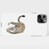 ヒョウのジャングル猫色彩の鮮やかが緑色 iPhoneケース (裏面横)