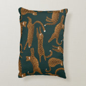 ヒョウのジャングル：アニマルプリントヴィンテージ。 アクセントクッション (裏面(縦))