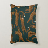 ヒョウのジャングル：アニマルプリントヴィンテージ。 アクセントクッション (正面(垂直))