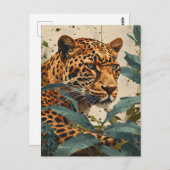 ヒョウのジャングル:ヴィンテージはがき ポストカード (正面/裏面)