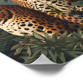 ヒョウのジャングル：ヴィンテージ ポスター (角)