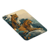 ヒョウのジャングル：ヴィンテージ マグネット (右側)