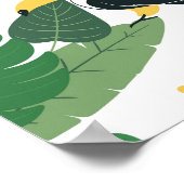 ヒョウのジャングル：熱帯の子供はシームレス。 ポスター (角)