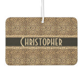 ヒョウのスポットスキンプリント パーソナライズされた カーエアーフレッシュナー (正面)