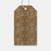ヒョウのスポット金ゴールドグリッターRhinestone写真プリント ギフトタグ (裏面)