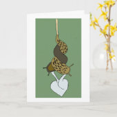 ヒョウのスラグ愛挨拶状 カード (黄色い花)