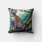 ヒョウのセレニティ:トロピはっきりしたカルデザイン クッション (正面)