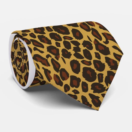 ヒョウのタイ ネクタイ (ロール)