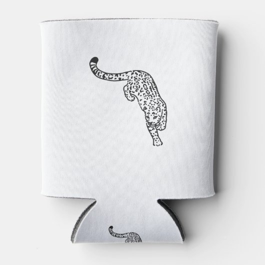 ヒョウのタトゥーヴィンテージ 缶クーラー (正面)